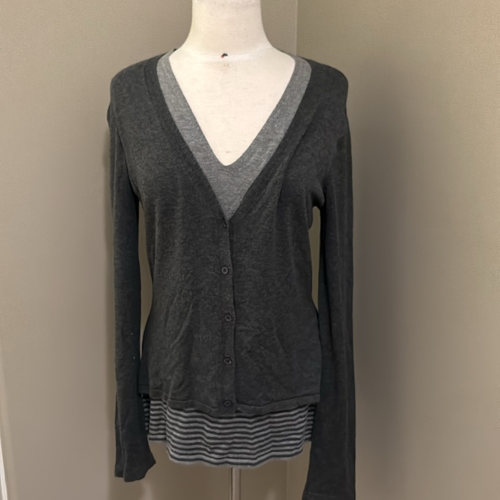 Point Zero Cheater Cardigan Sweater Size Medium
